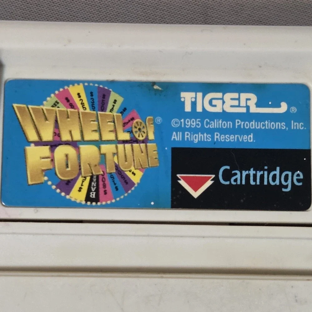 Vintage Wheel of Fortune Handheld Electronic Game Cartridges Tiger 1995 - TESTED